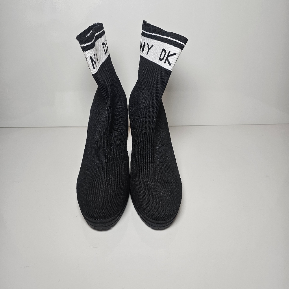 DKNY Black Women's Sock Boots Size 10 New - Picture 4 of 8